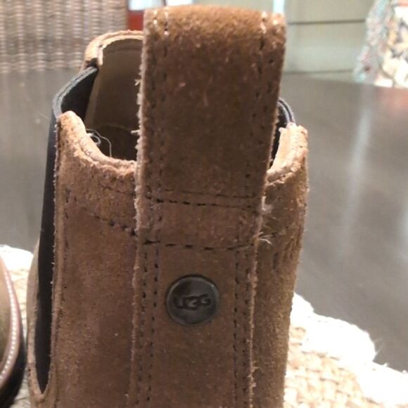 UGG Men's Baldvin Tan Suede Chelsea Boots Size 9.5 - Picture 7 of 11